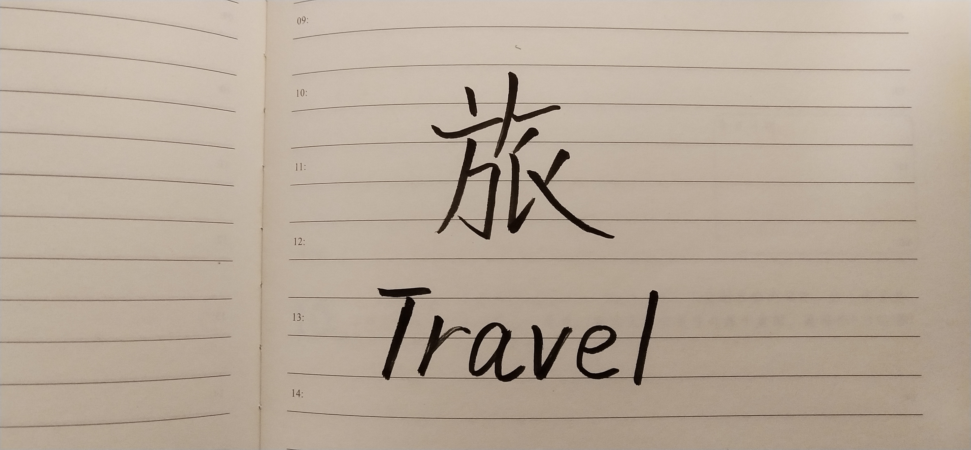 travel in chinese characters